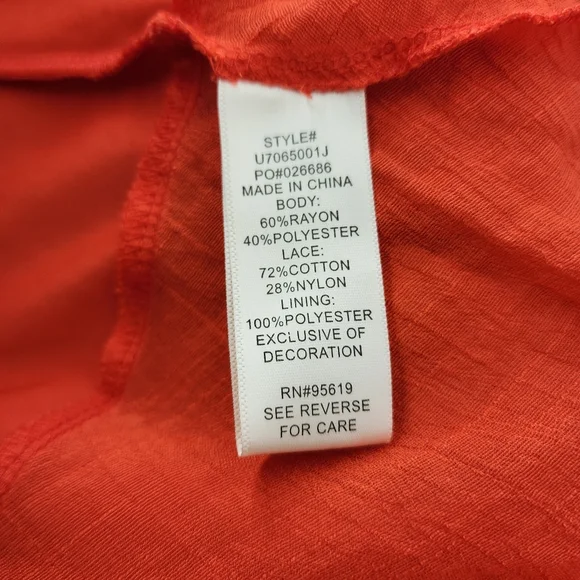 John Paul Richard Midi Flowy Dress with Lace Detail  Size Small - Picture 4 of 8